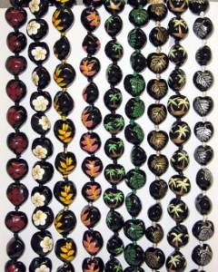 Hand Painted Kukui Nut Leis